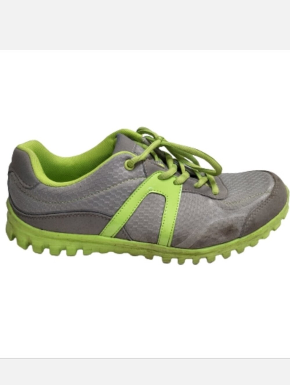 Avenue Electric sneakers running shoes Lime Green Gray size 9 wide width size 9W